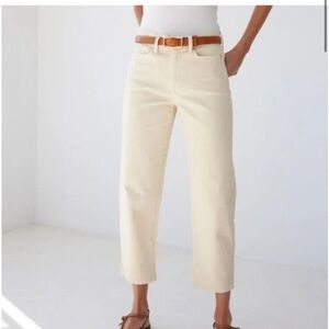 AYR Light Cream Cropped Jeans